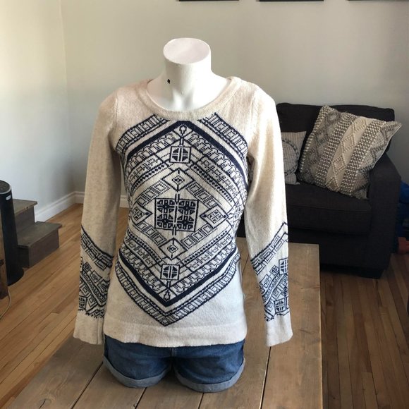 RW&CO Cotton Wool Blend Knit Sweater | Size XS - Picture 2 of 12